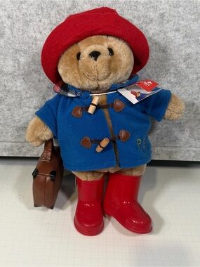 Paddington Bear Large 15.75" Plush Boots & Case 2022 England Tags Attached NEW